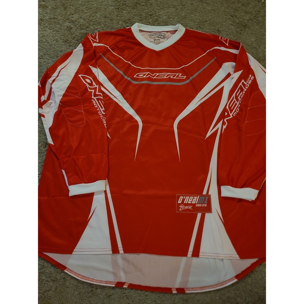 O'Neal MX Element Racewear Men's Sz 2XL Jersey Shirt Red/White NWT